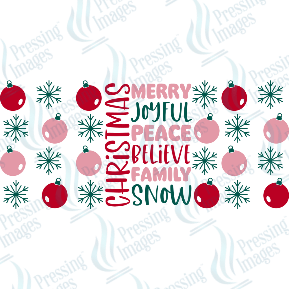 UVW 1713 Christmas words - Pressing Images