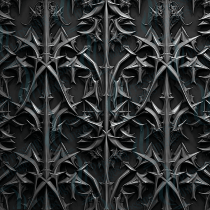 VP 1001 Black Gothic Skulls - Pressing Images