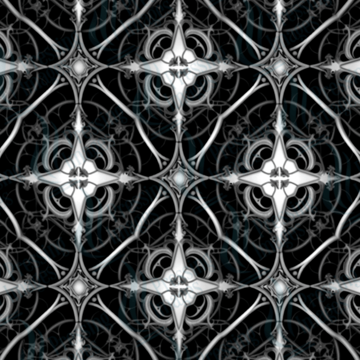 VP 1001 Black Gothic Skulls - Pressing Images