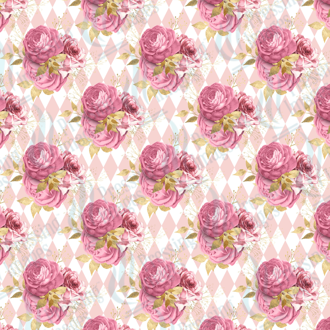 VP 1003 Florals Pink and Gold - Pressing Images
