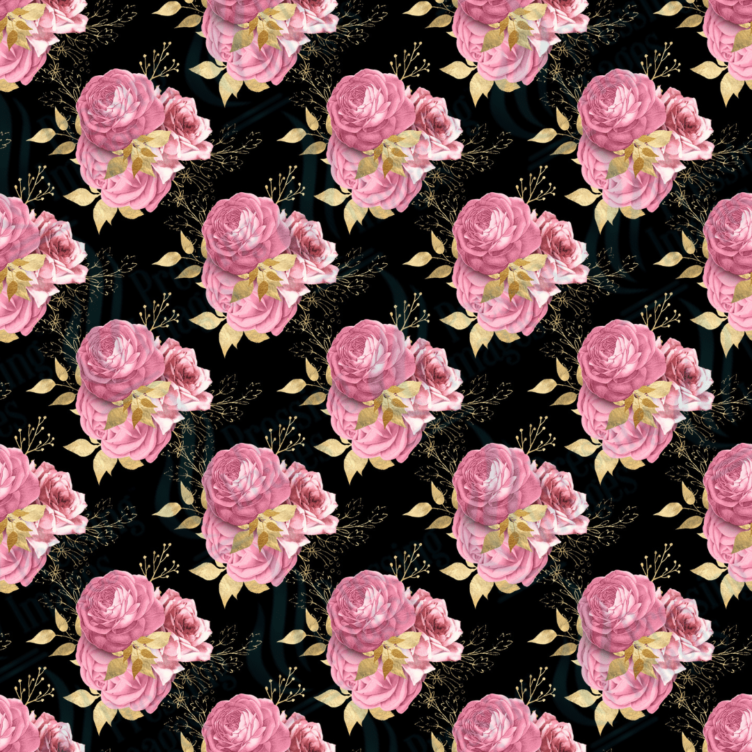 VP 1003 Florals Pink and Gold - Pressing Images