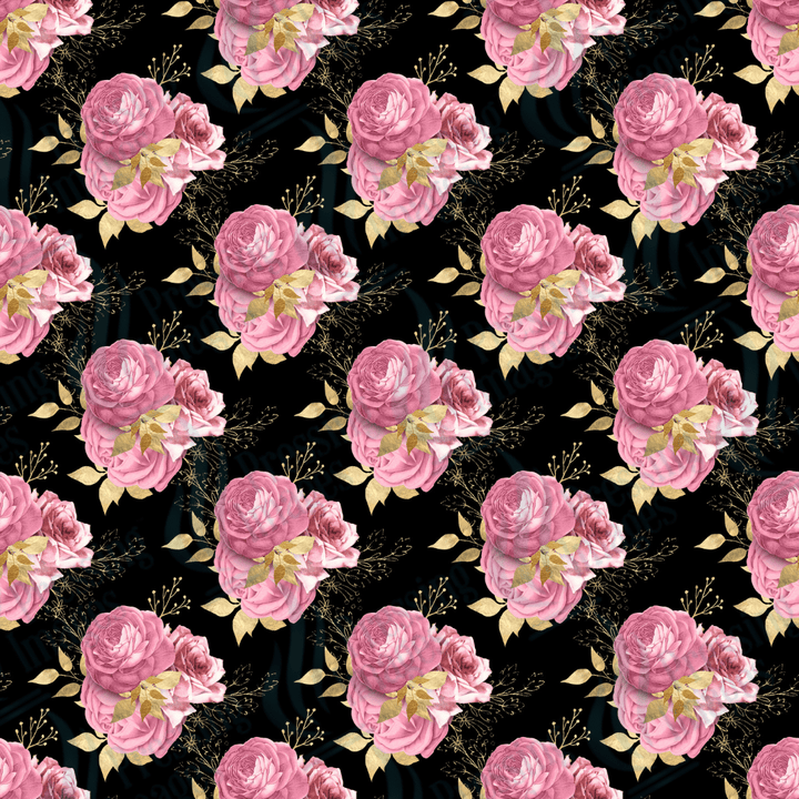 VP 1003 Florals Pink and Gold - Pressing Images