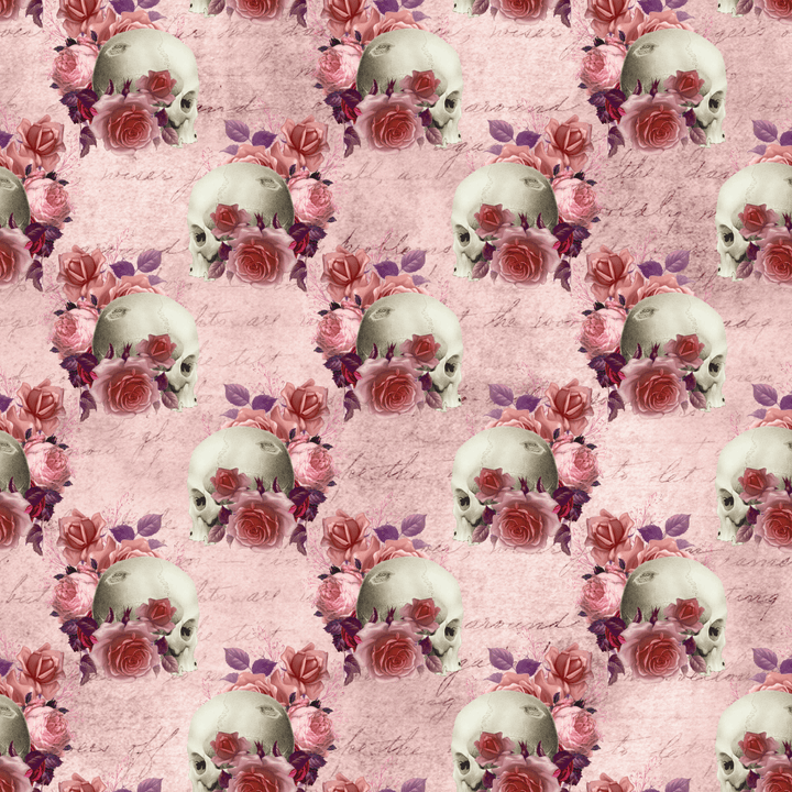 VP 1005 Pink Skulls - Pressing Images