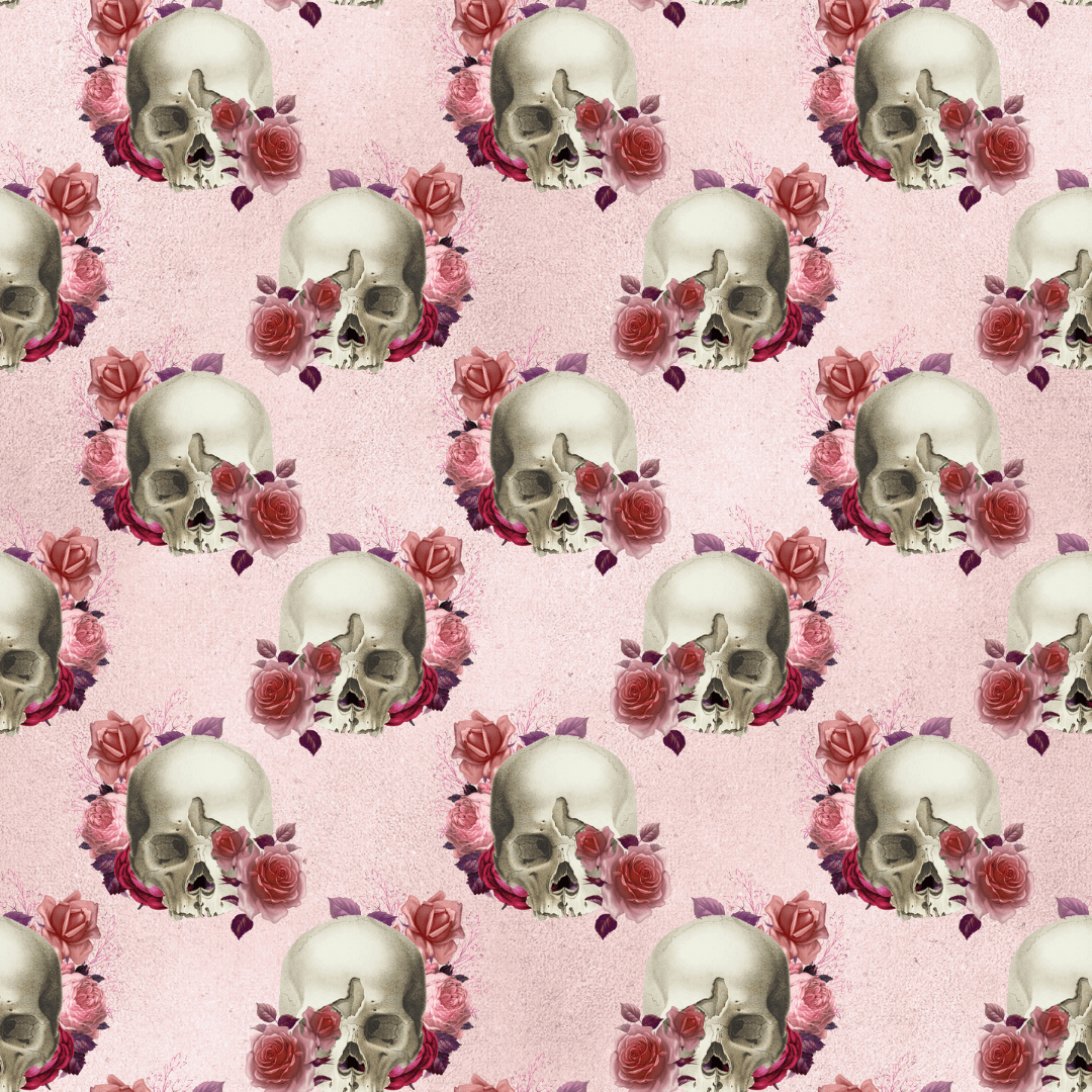 VP 1005 Pink Skulls - Pressing Images