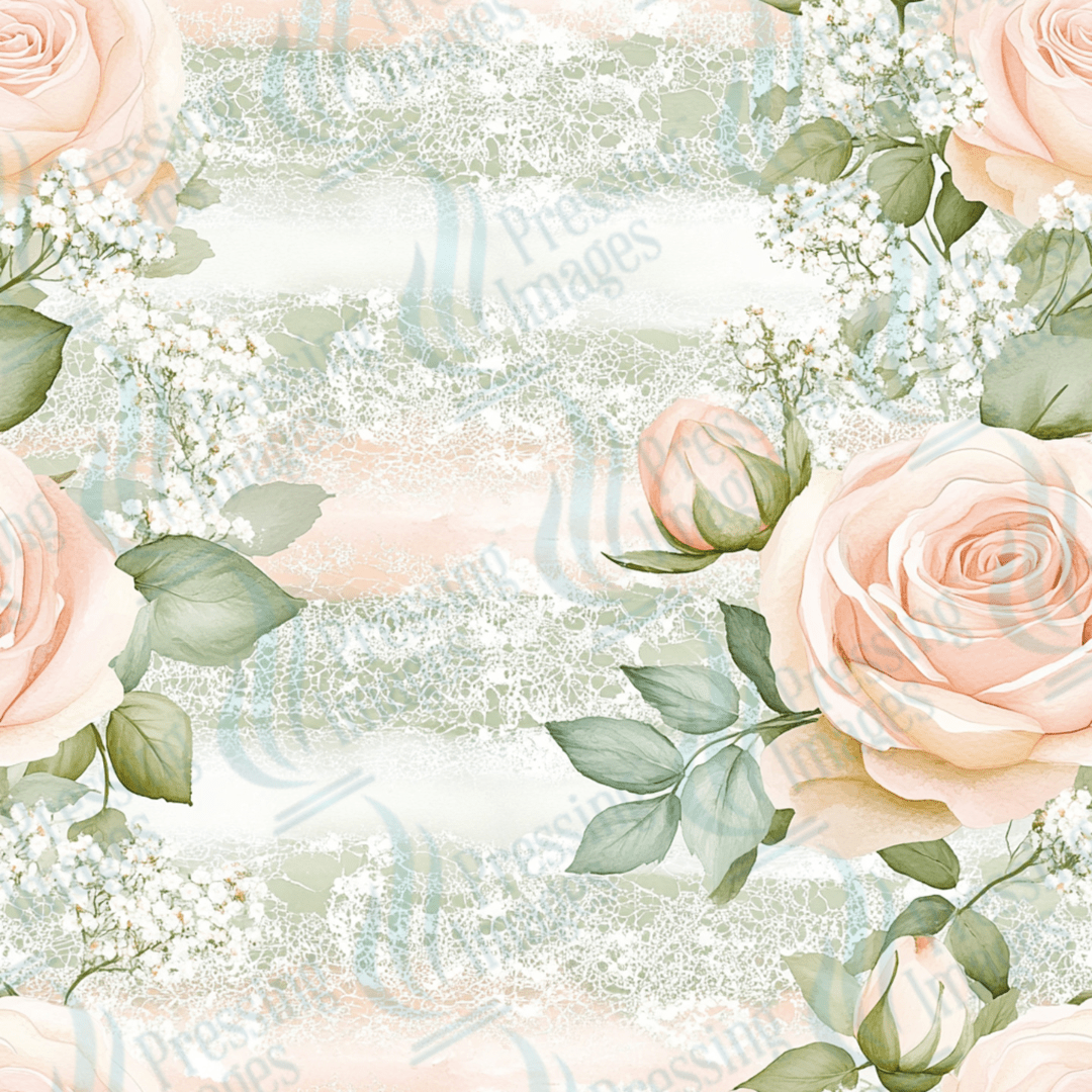 VP 1017 Sage and Roses - Pressing Images