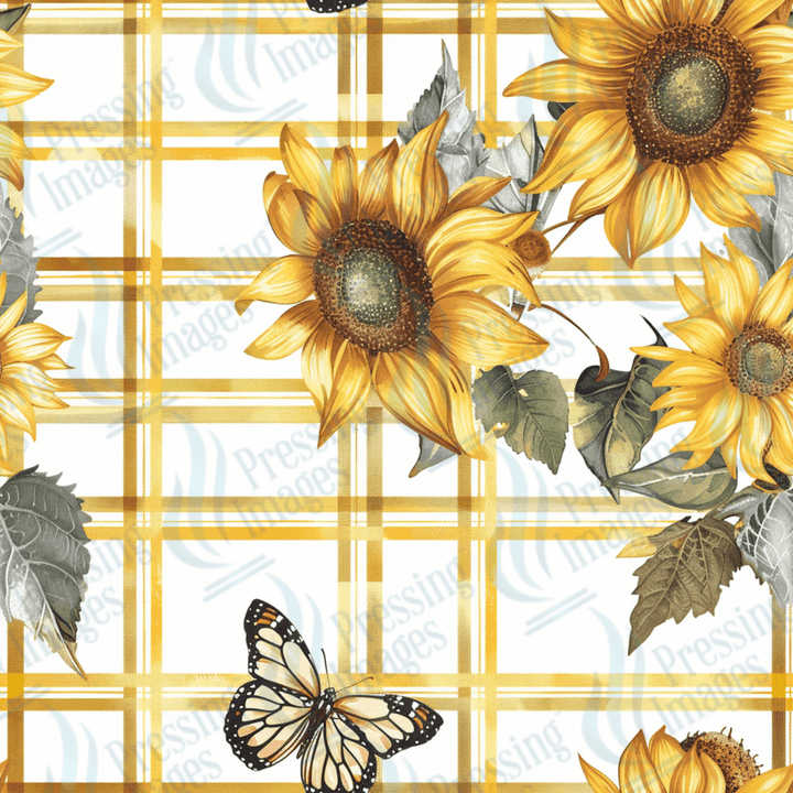 VP 1018 Sunflowers and butterflies - Pressing Images
