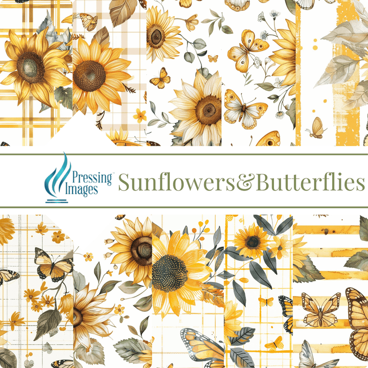 VP 1018 Sunflowers and butterflies - Pressing Images