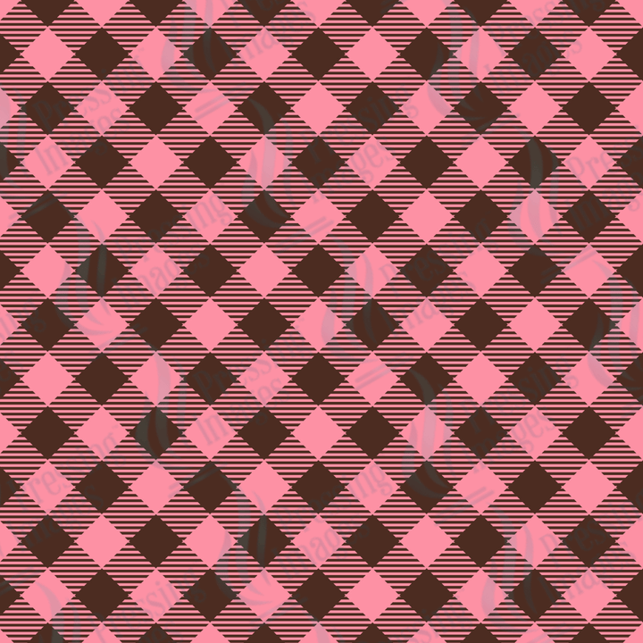 VP 1020 Pink and Brown Plaid - Pressing Images