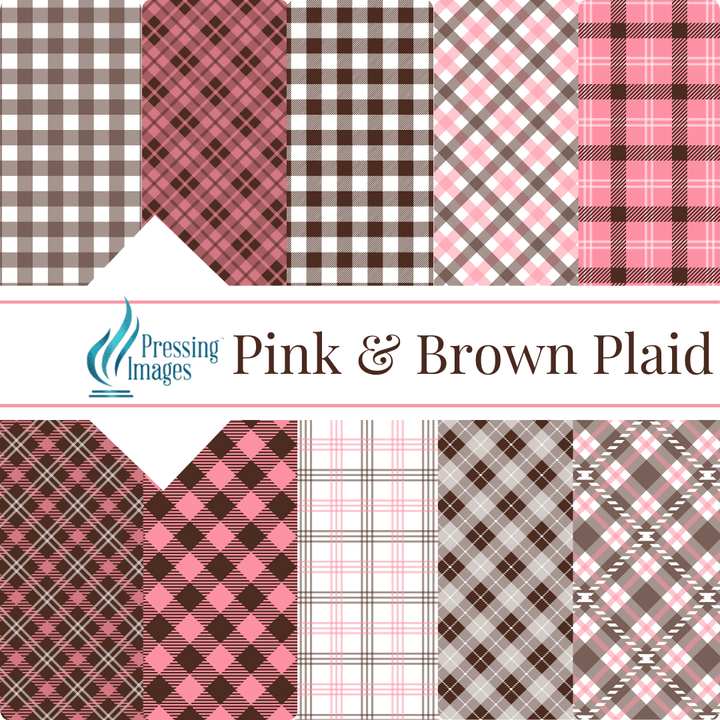 VP 1020 Pink and Brown Plaid - Pressing Images