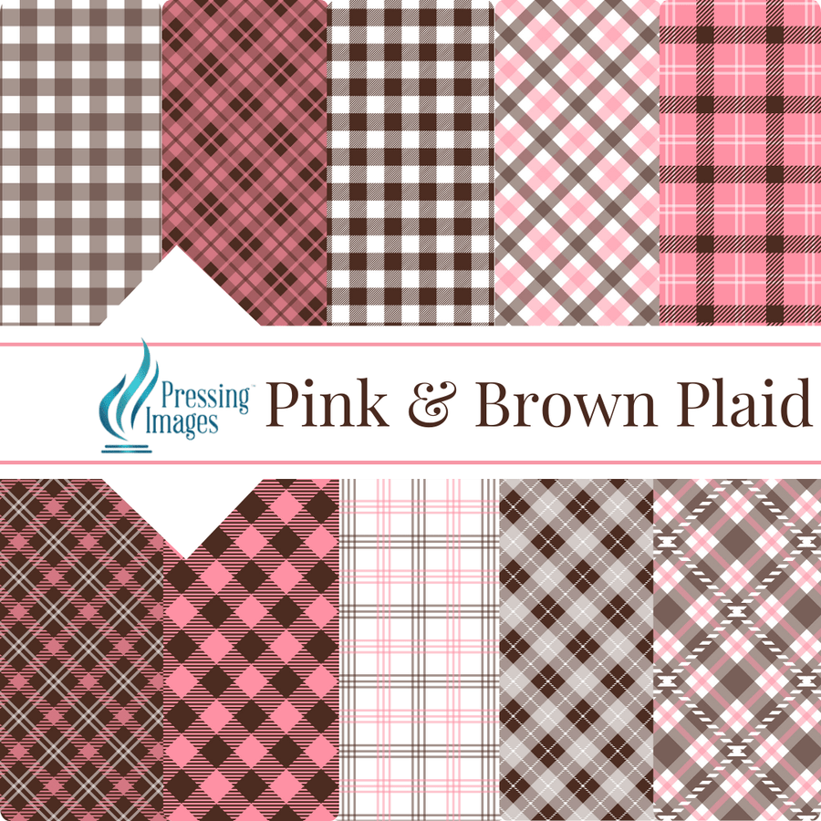 VP 1020 Pink and Brown Plaid - Pressing Images