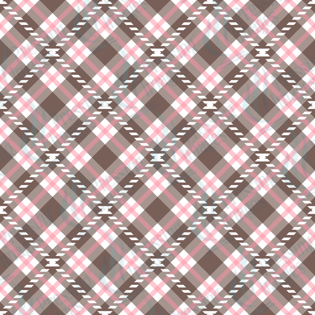 VP 1020 Pink and Brown Plaid - Pressing Images