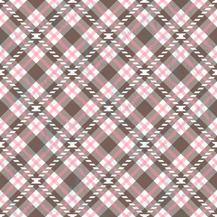 VP 1020 Pink and Brown Plaid - Pressing Images