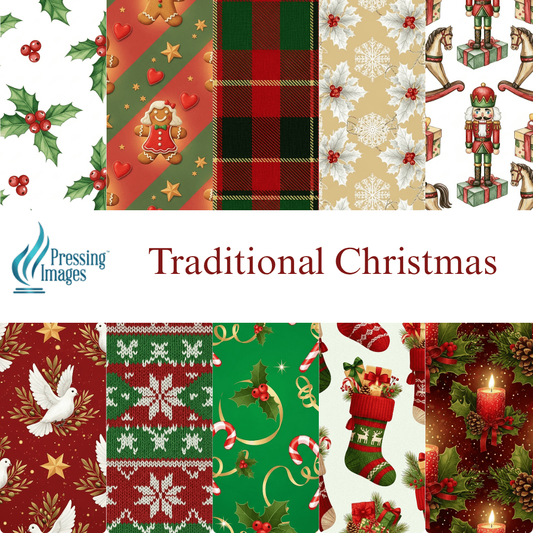 VP 1025 Christmas Vinyl Sheet Packs - Pressing Images