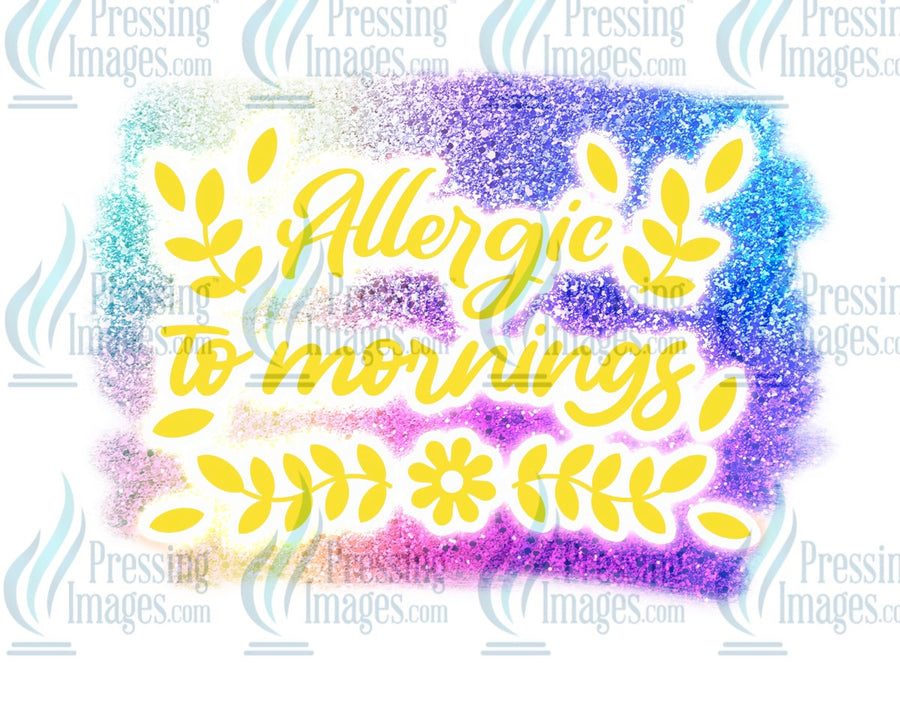 Decal: Allergic to mornings