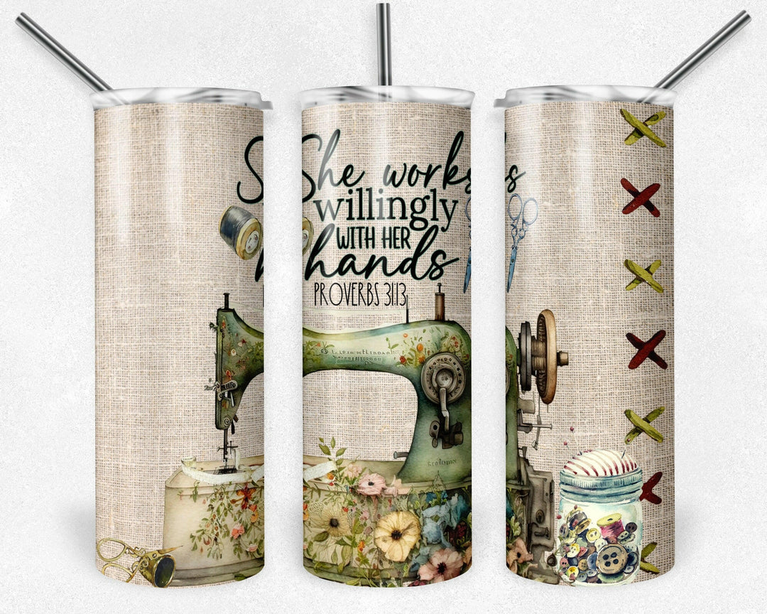 4532 she works willingly with her hands.