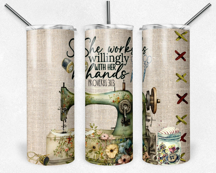 4532 she works willingly with her hands.