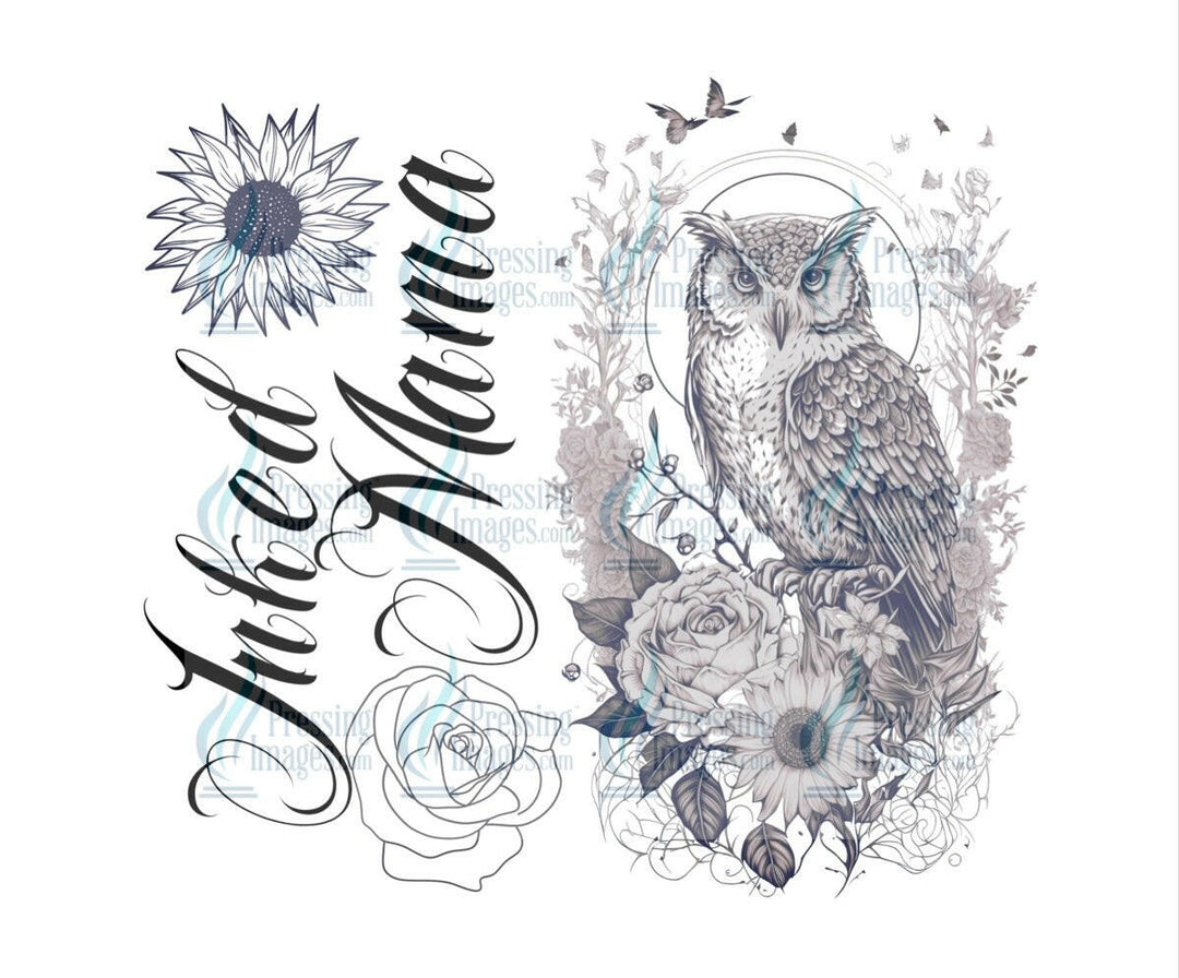 4430 Inked Mama owl.