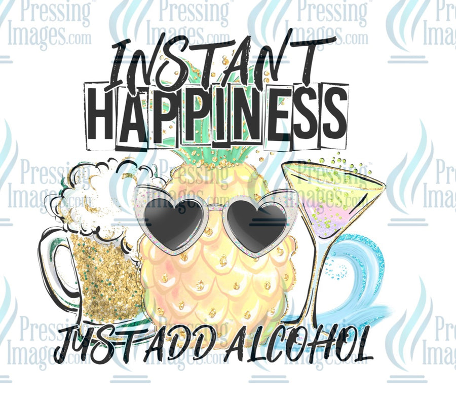Decal: Instant happiness just add alcohol