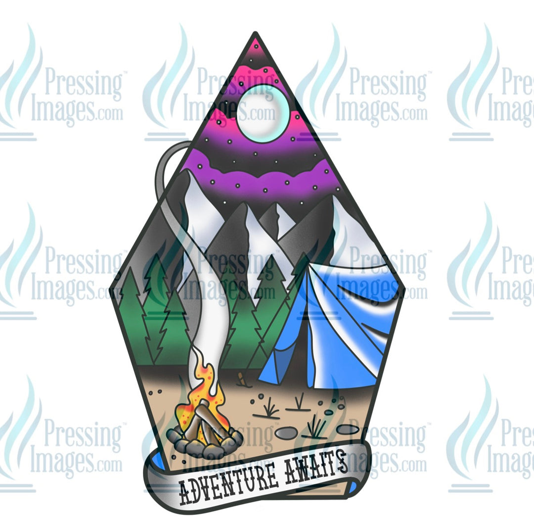 Decal: Adventure awaits with fire
