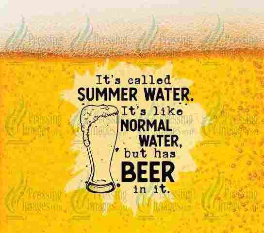 1019 Summer Water Beer Tumbler Wrap