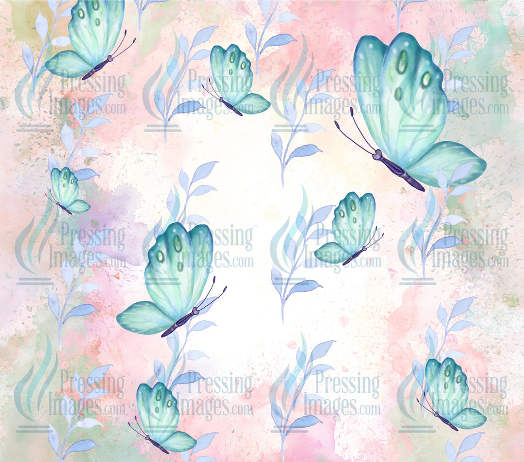 1031 Pink Butterfly Tumbler Wrap