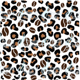 1078 Coffee Leopard Tumbler Wrap