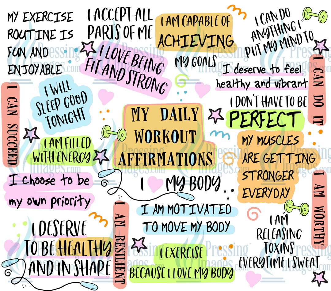 1092 My Workout Affirmations Tumbler Wrap