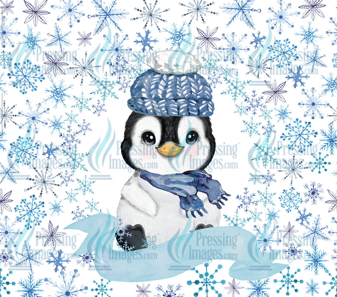 1129 Penguin Snowflakes Wrap