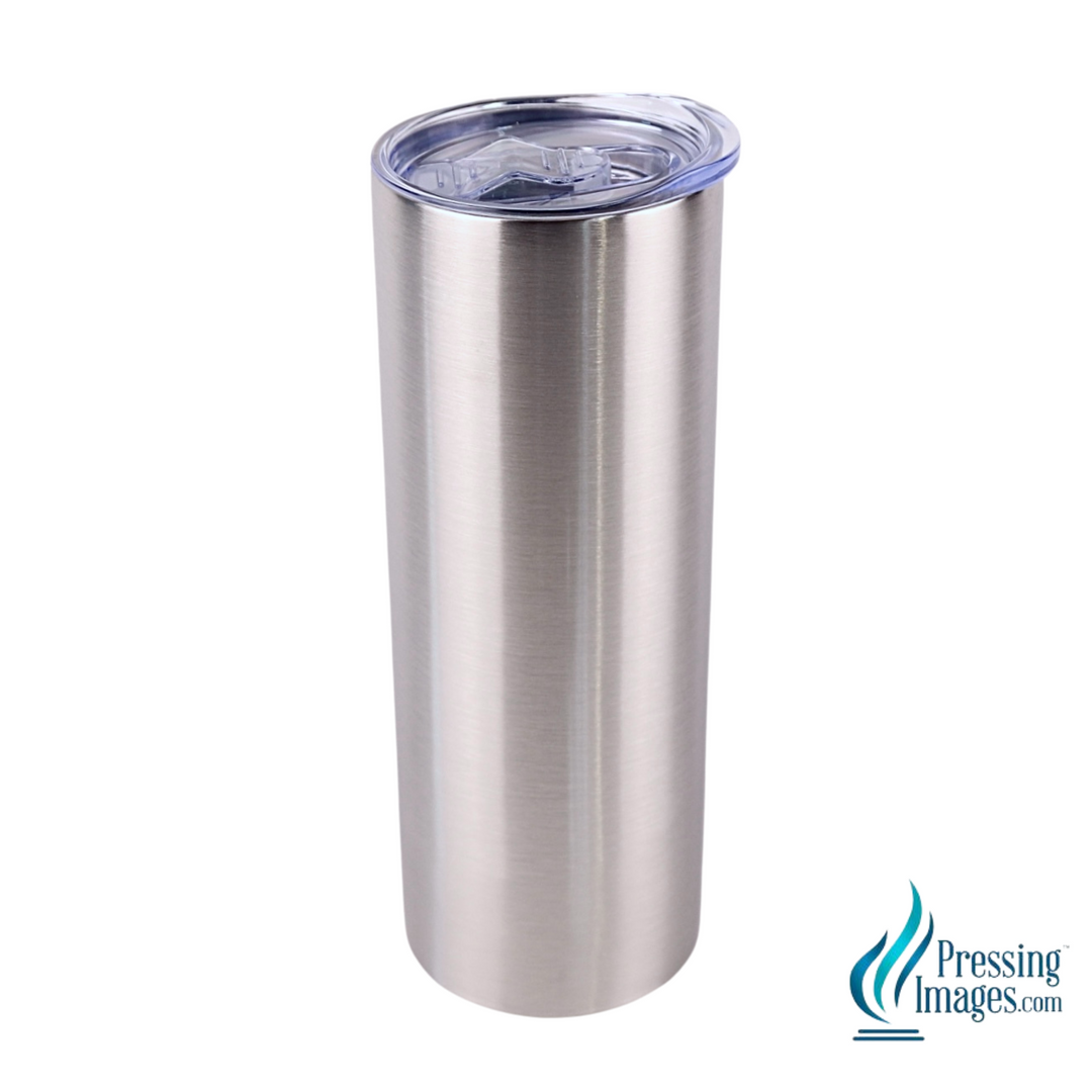 20oz Straight Silver Sub Skinny Tumbler.