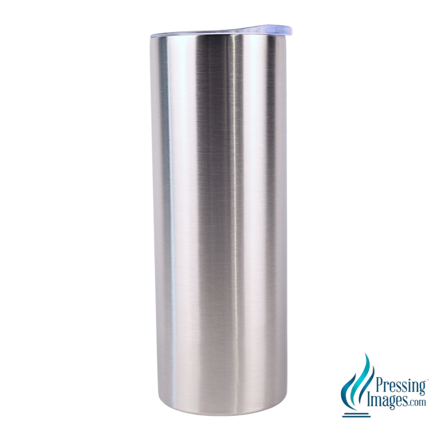 20oz Straight Silver Sub Skinny Tumbler.