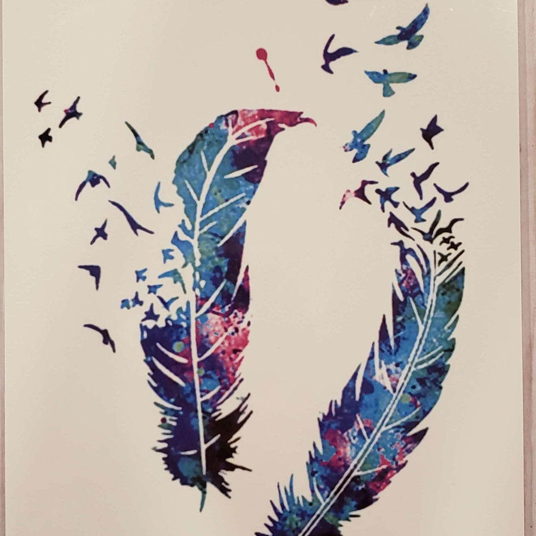 Birds of a Feather -196 - 8"x 6" Temporary Tattoo
