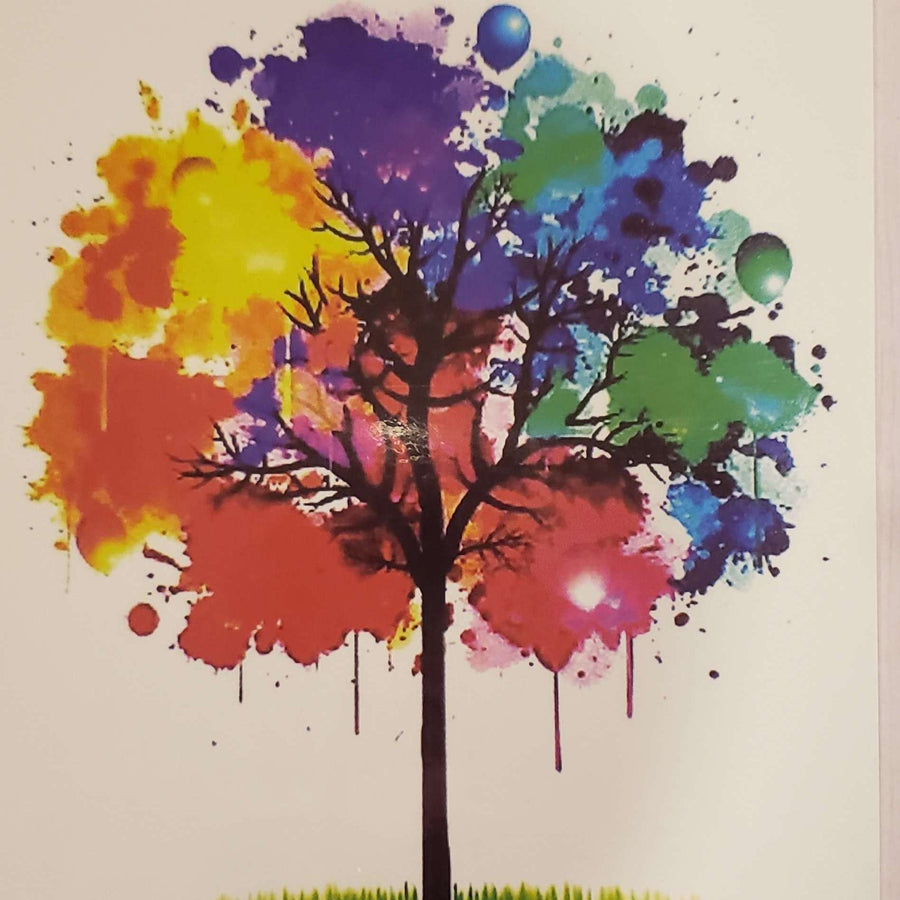 Painted Tree - 180 - 8"x 6" Temporary Tattoo