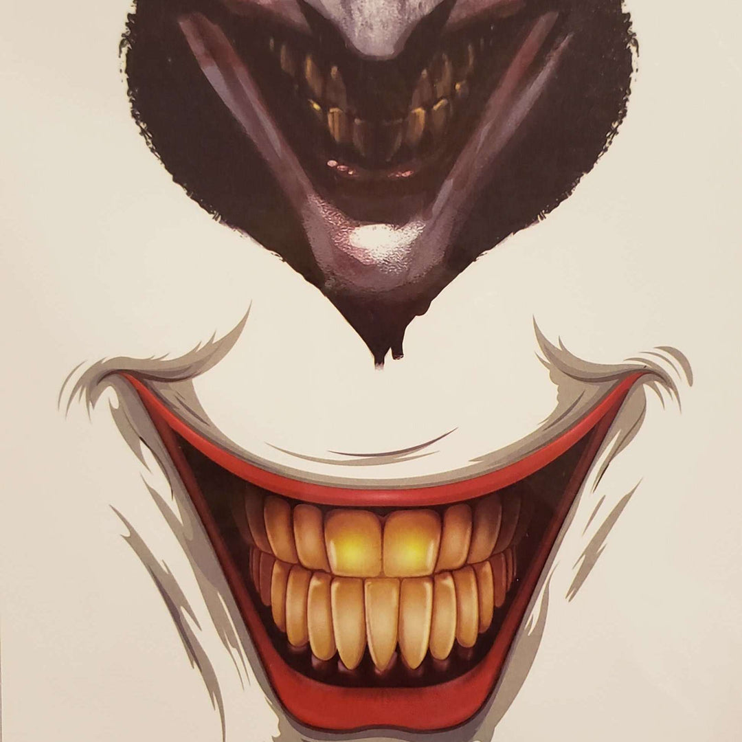 Joker Smile - 504 - 8"x 6" Temporary Tattoo