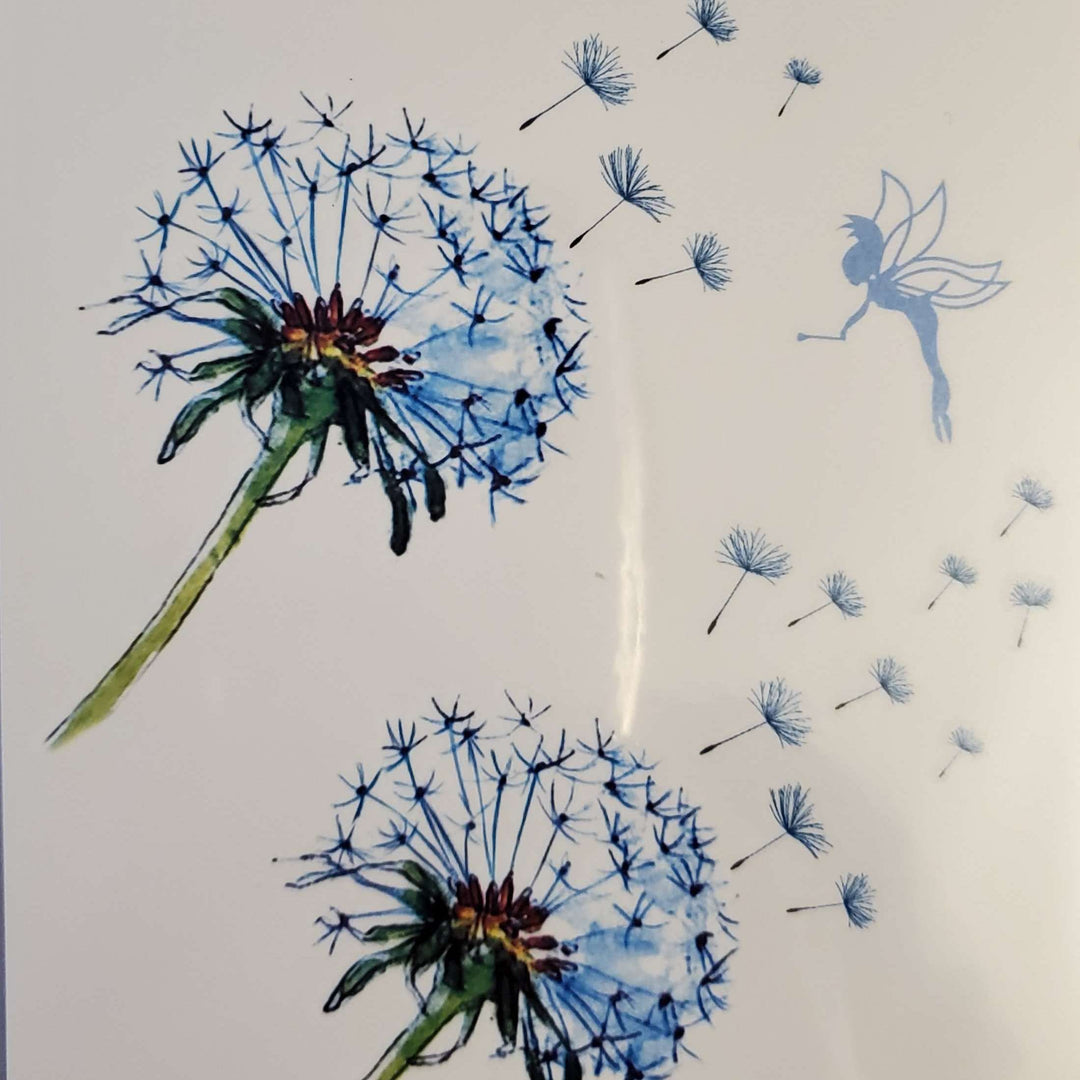 Blue Dandi Seed - Medium Multi Tattoo - 553 - 6"x 4.25"