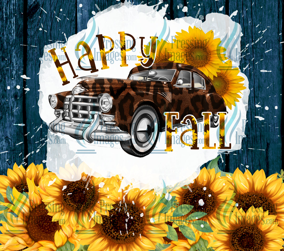 2041 Happy Fall Car Tumbler Wrap