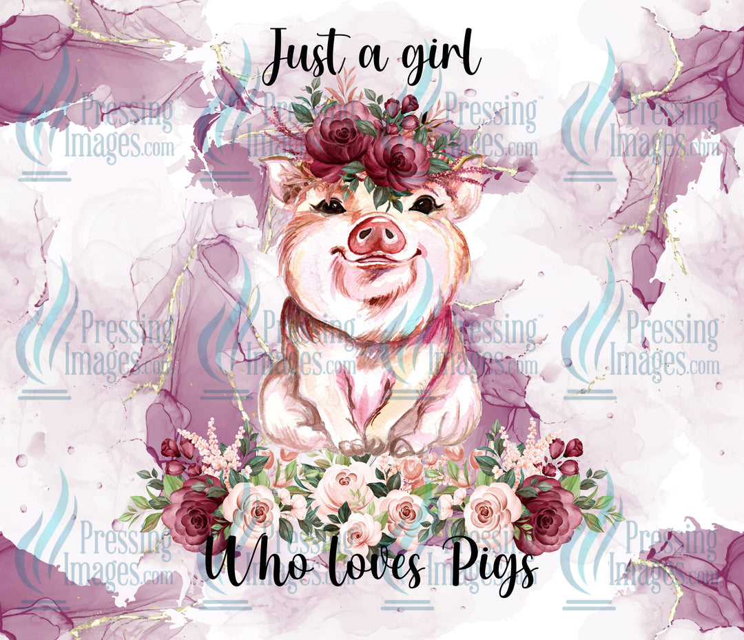2053 Just A Girl Who Love Pigs Tumbler Wrap