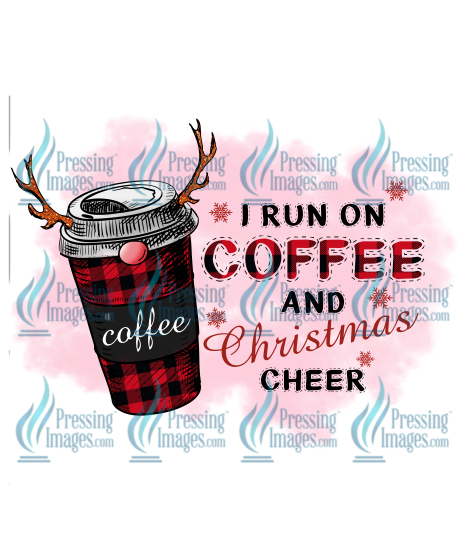 Decal: 1216 I Run On Coffee And Christmas Cheer
