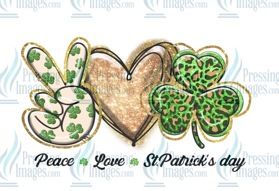 Decal: 695 Peace love st. Patrick’s day