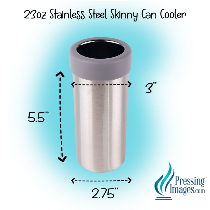 23oz Skinny/ Steel Can Cooler