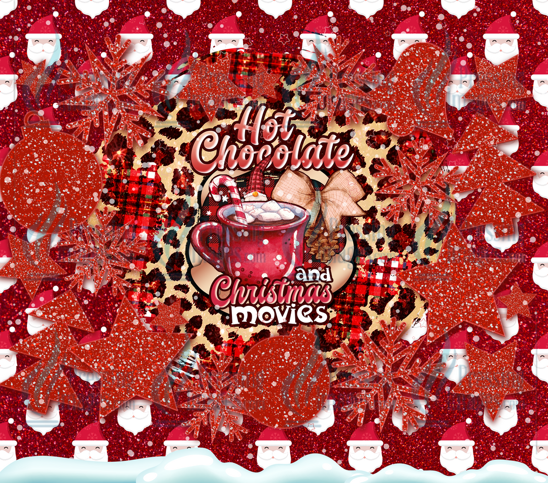 5237 Hot Chocolate And Christmas Movies Tumbler Wrap