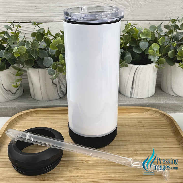 2 in1 can cooler with bluetoothe speaker for sublimation 