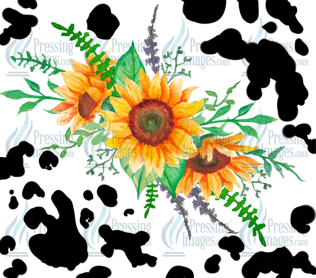 3011 Cow Sunflower Tumbler Wrap