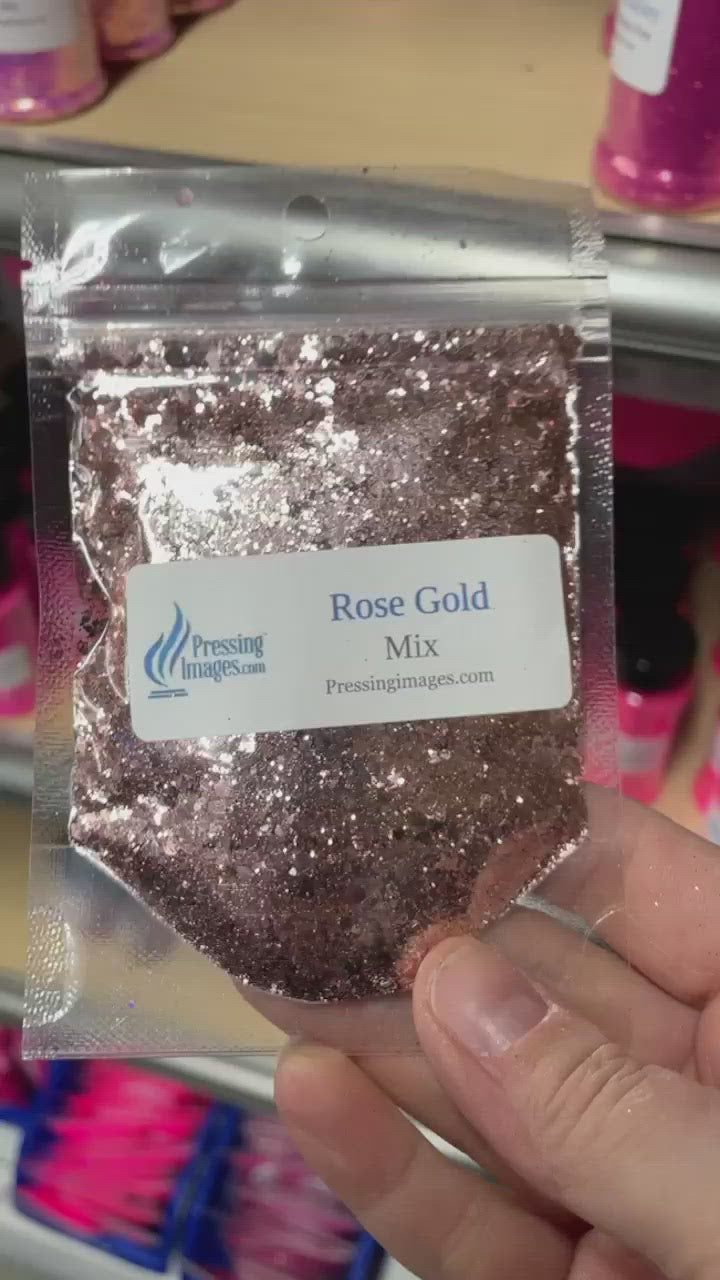 Rose Gold Mix Glitters pack