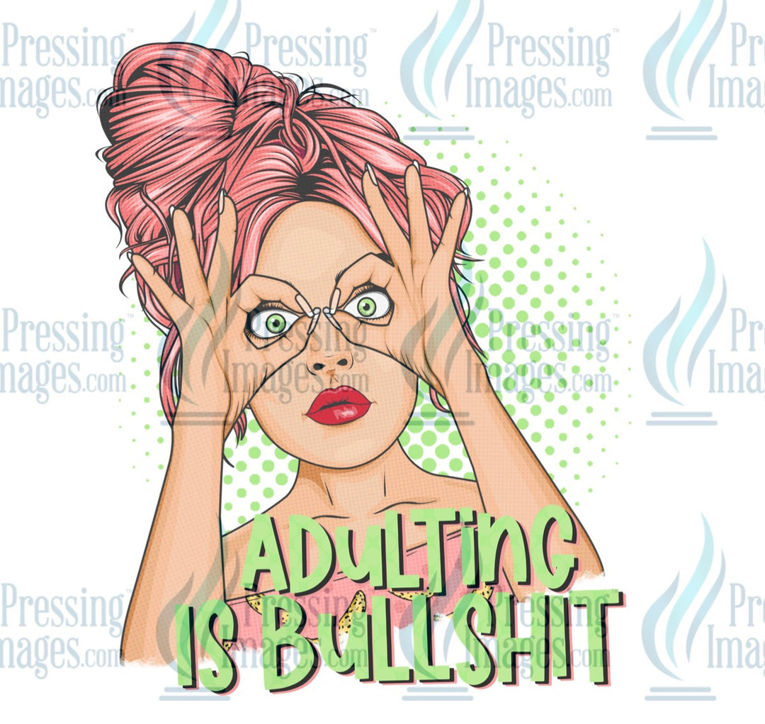 Decal: Adulting is bullshit girl