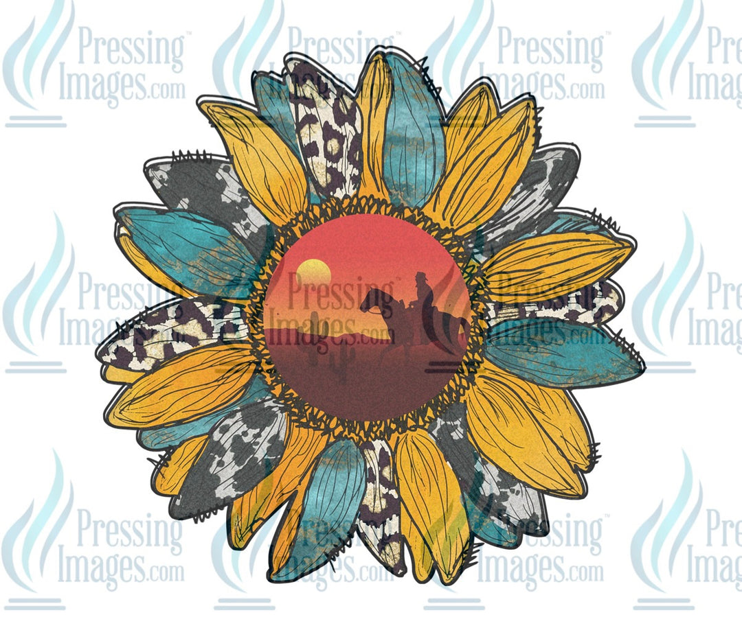 Decal:  Sunflower with horse