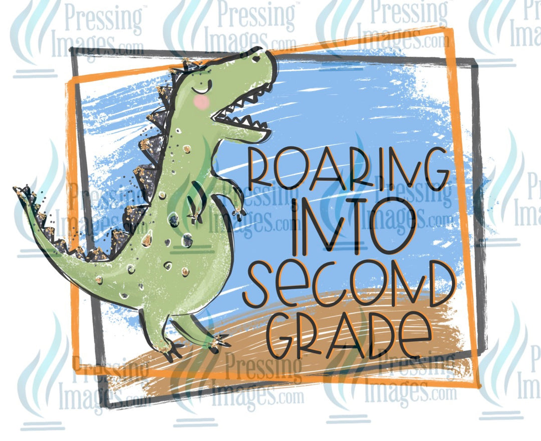Decal: Roaring into 2nd grade