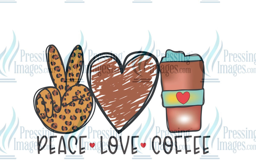 Decal: Peace love coffee