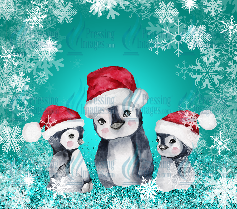 5257 Penguin Snowflakes Tumbler Wrap.