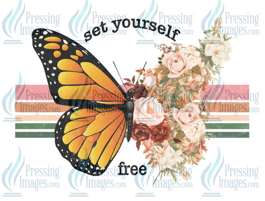 Decal: Set yourself free butterfly