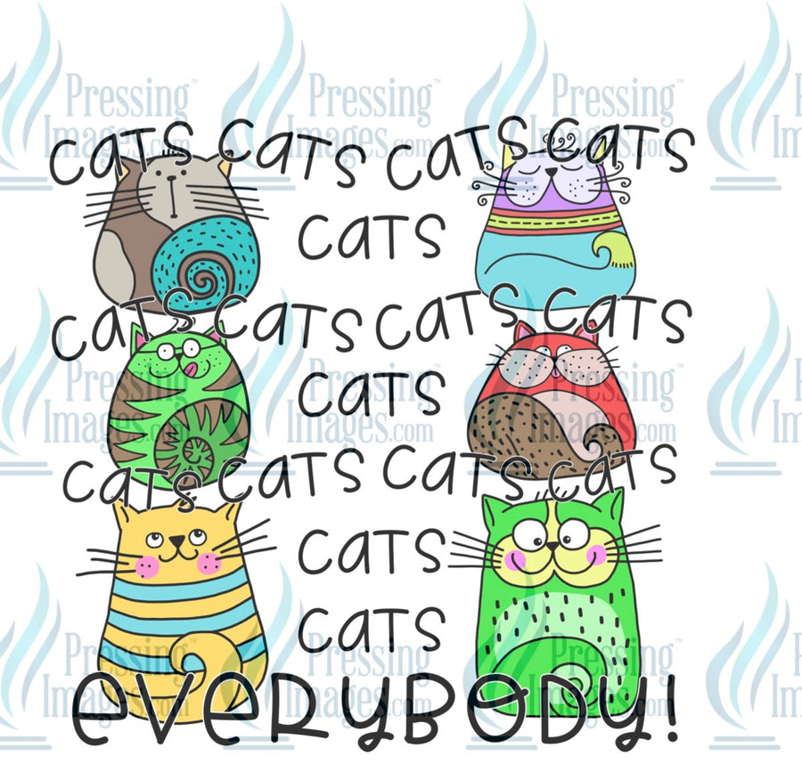 Decal:  Cats Everybody